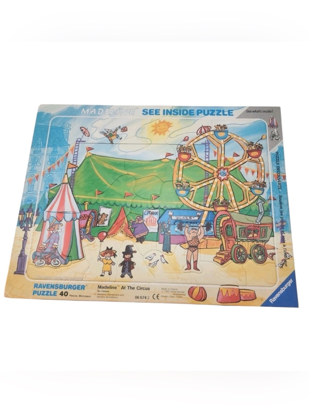 Vintage 1993 Ravensburger See Inside Puzzle 40 Pieces MADELINE AT THE CIRCUS